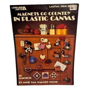 Plastic Canvas Magnets Go Country Leisure Arts Leaflet 364 Anne Van Wagner